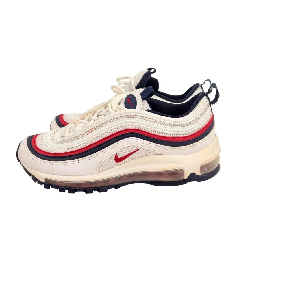 Nike Air Max 97 White Red Crush GS Youth Running Shoes Sneakers Size 6Y‎